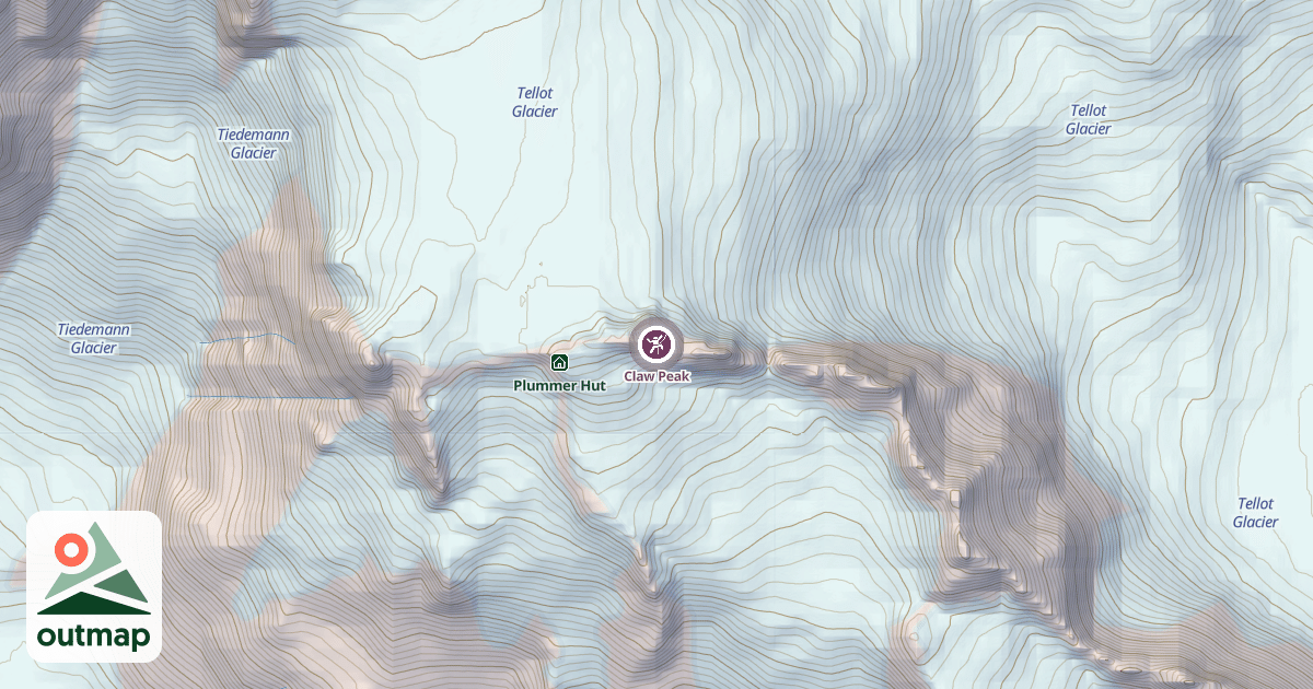 Map of Claw Peak