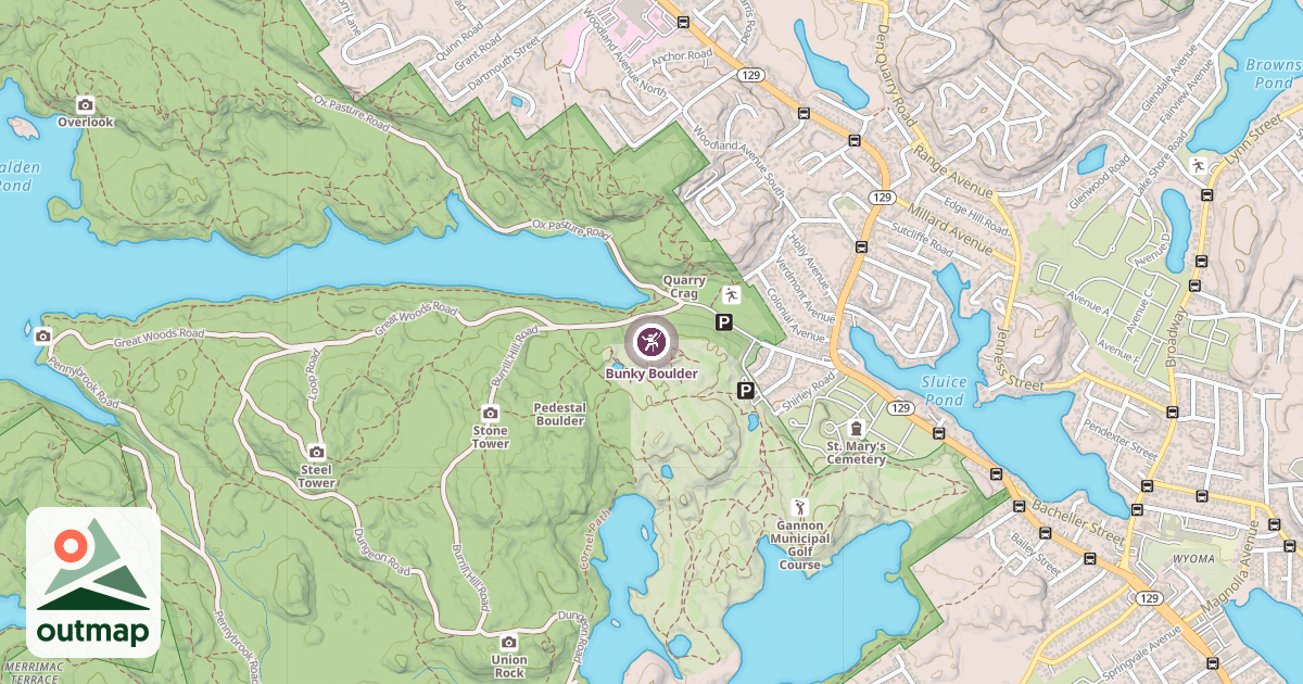 Map of Bunky Boulder
