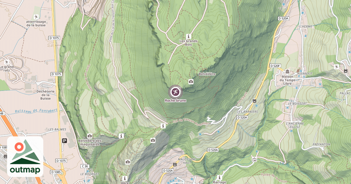 Map of Roche brune