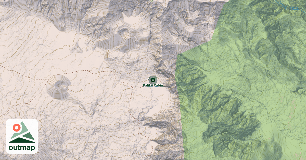 Map of Palikū Cabin