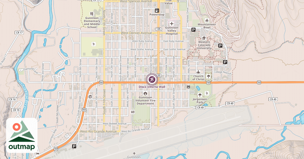 Map of Disco Inferno Wall