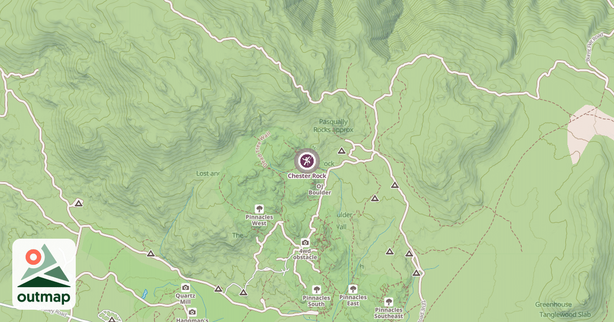 Map of Chester Rock
