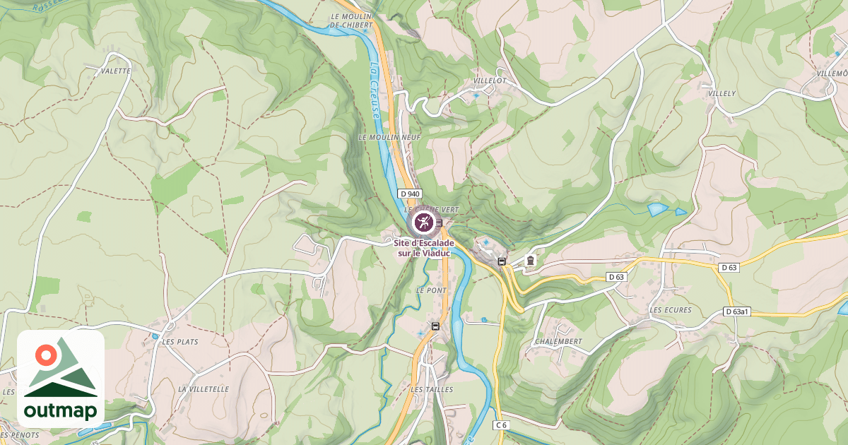 Map of Site d'Escalade sur le Viaduc