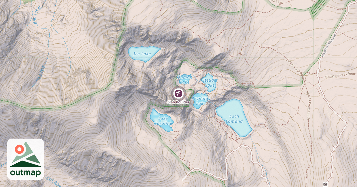 Map of Slab Boulder