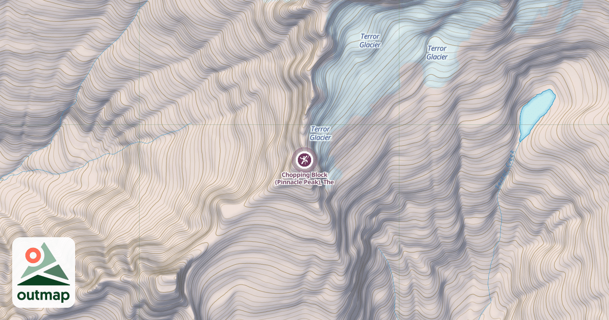 Map of Chopping Block (Pinnacle Peak), The