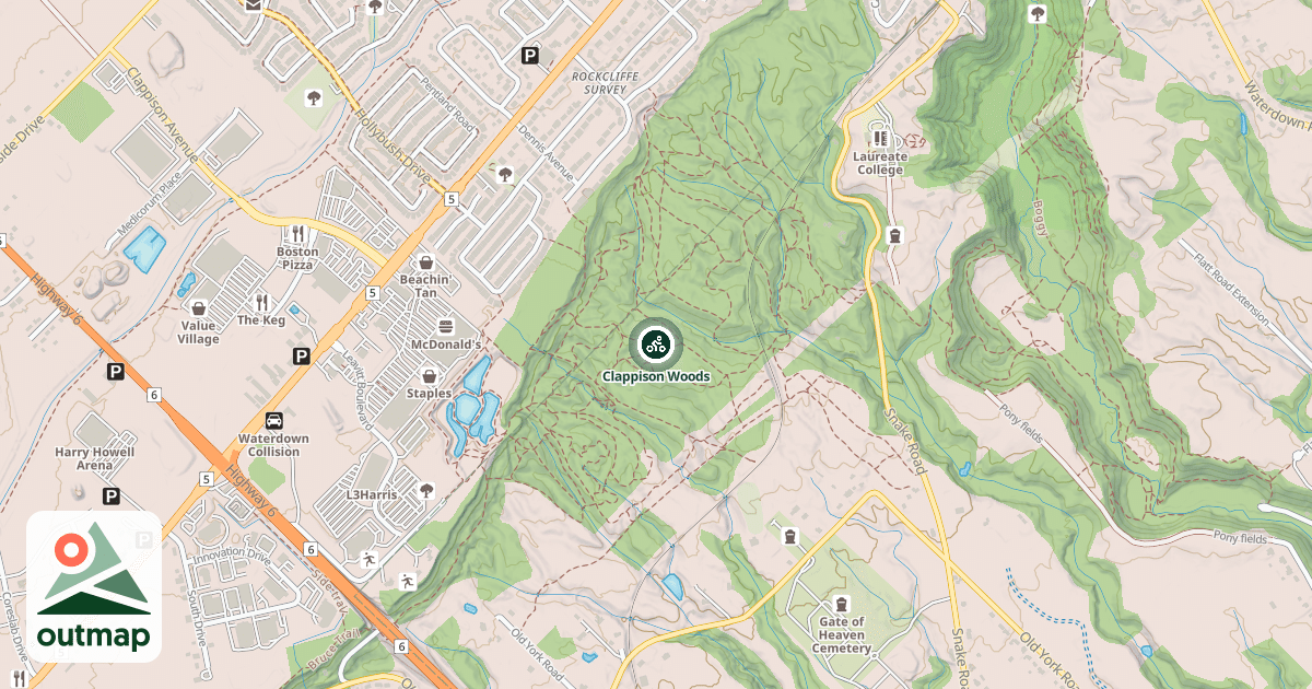 Map of Clappison Woods