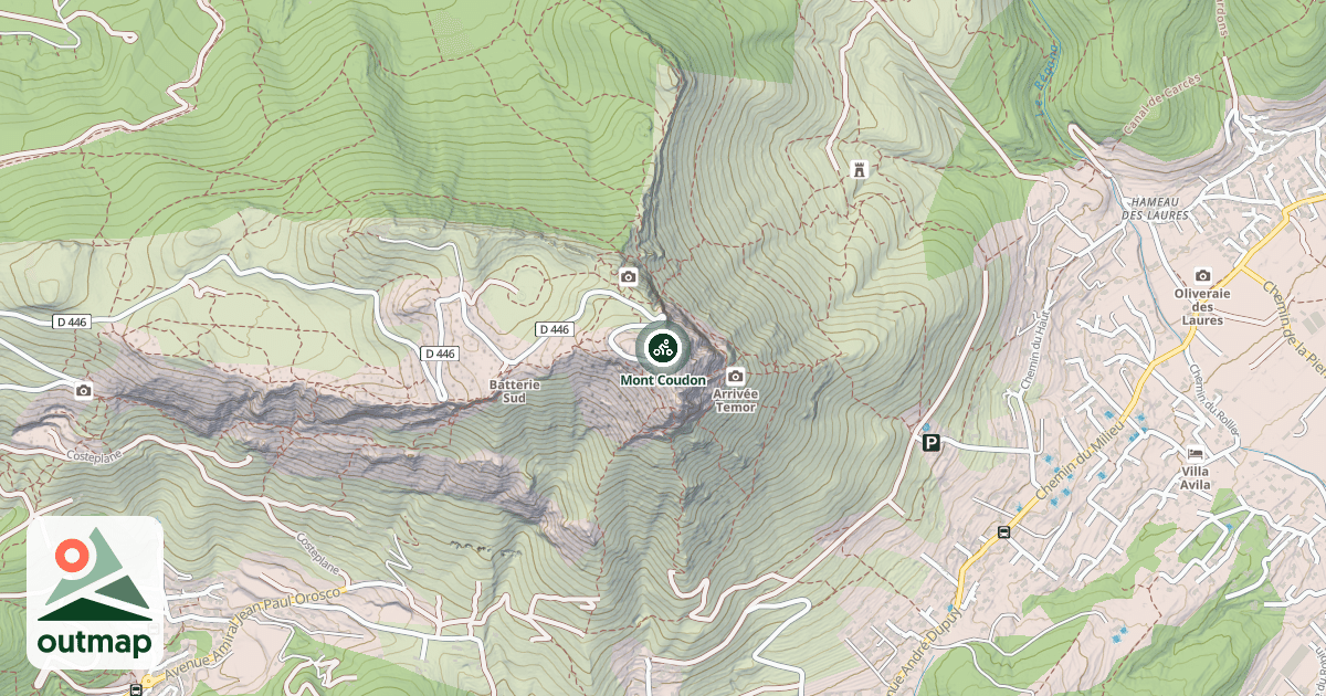 Map of Mont Coudon