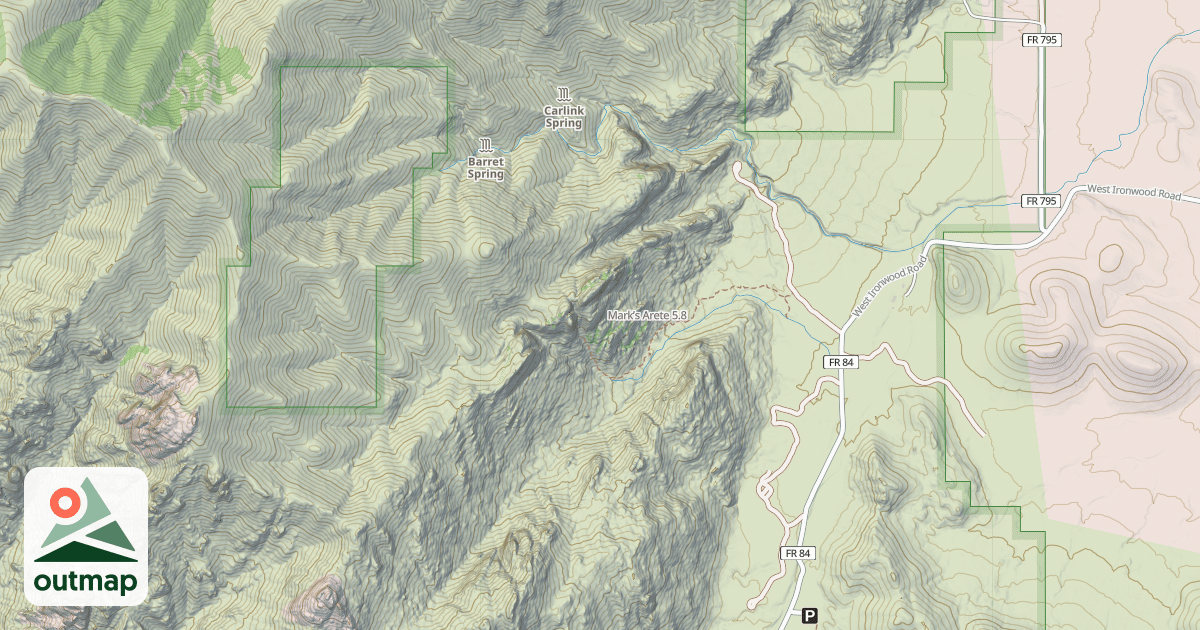 Map of Mark’s Arete