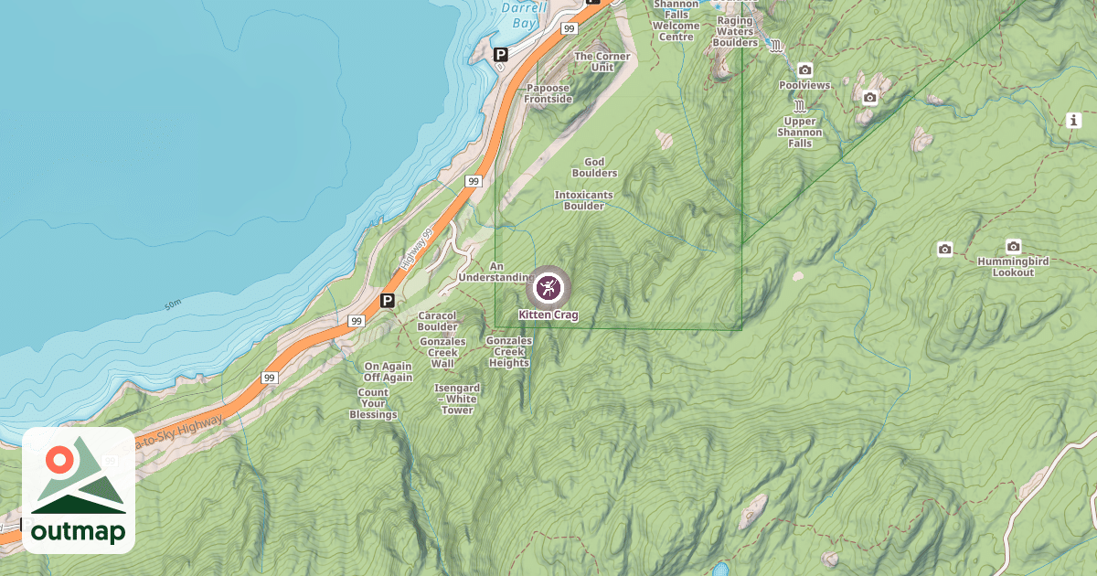 Map of Kitten Crag