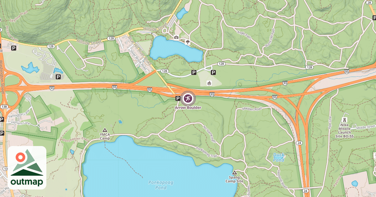 Map of Arrow Boulder
