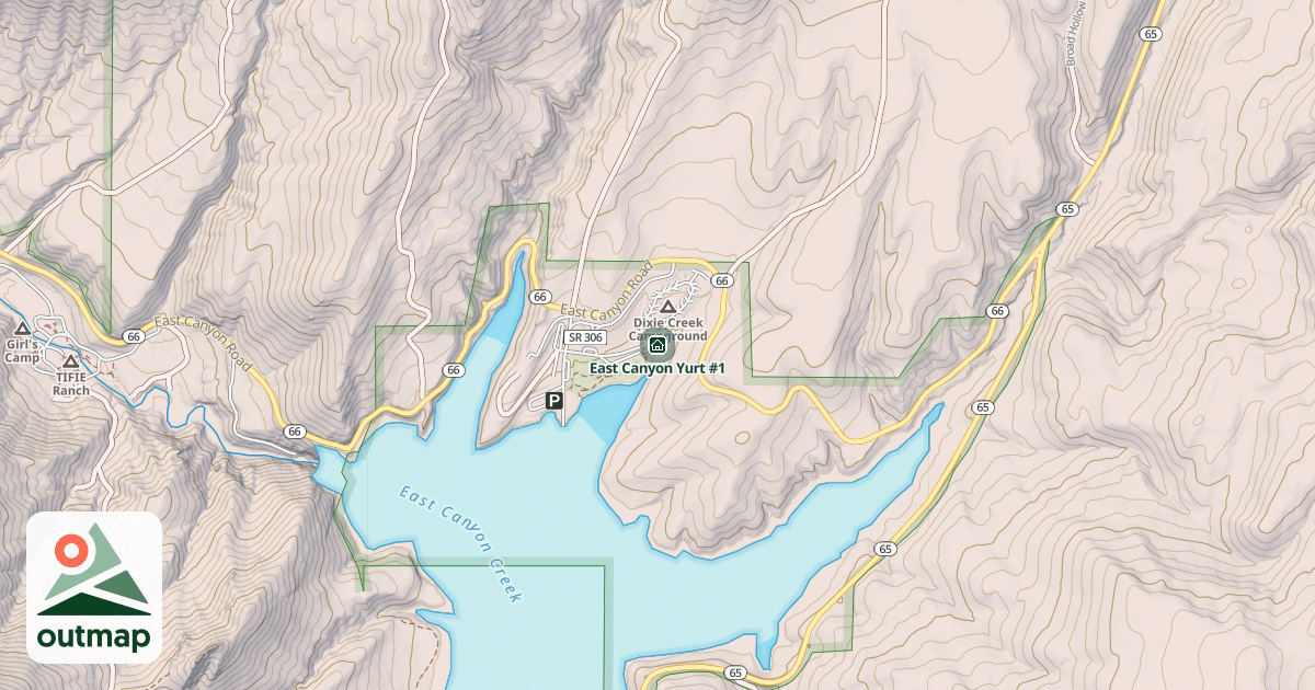 Map of East Canyon Yurt #1