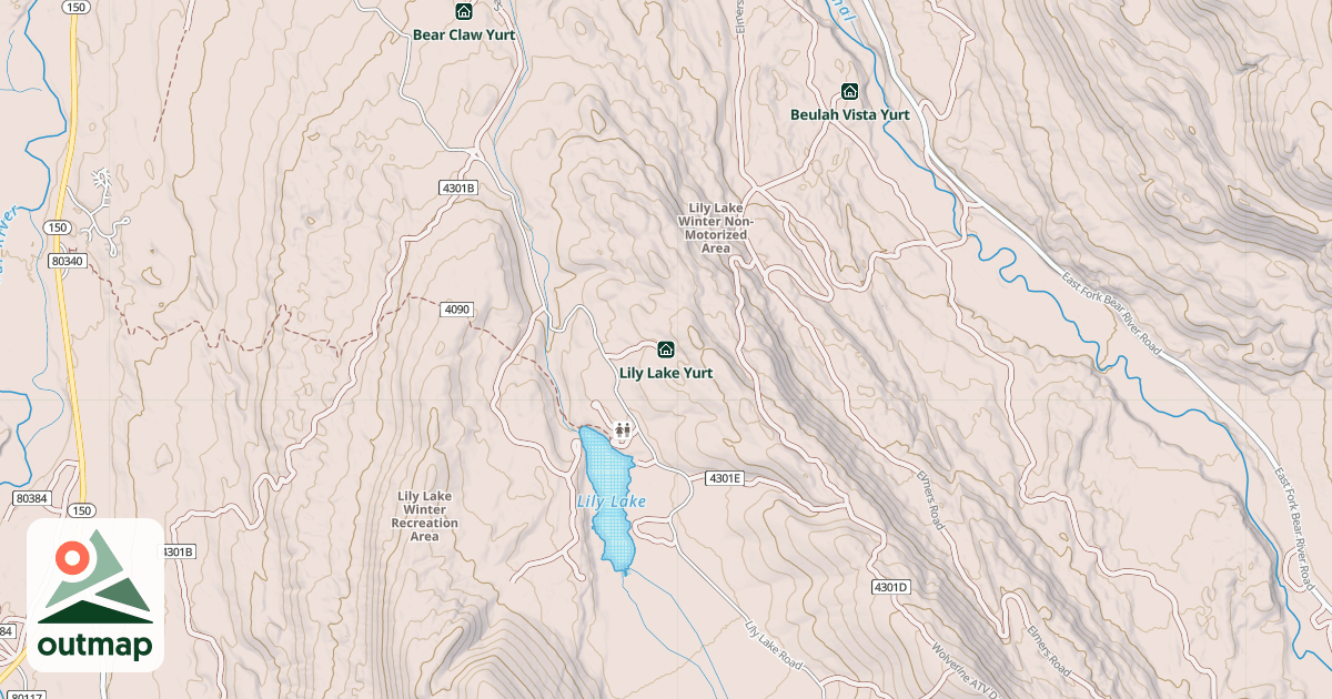 Map of Lily Lake Yurt