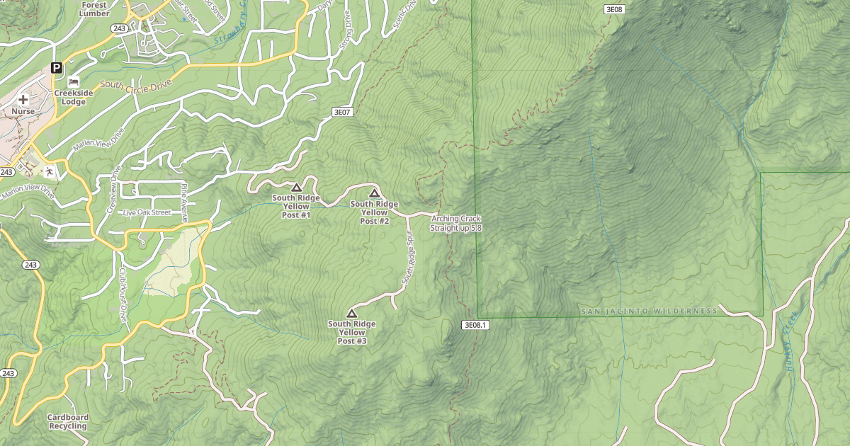 Map preview of Arching Crack Straight up