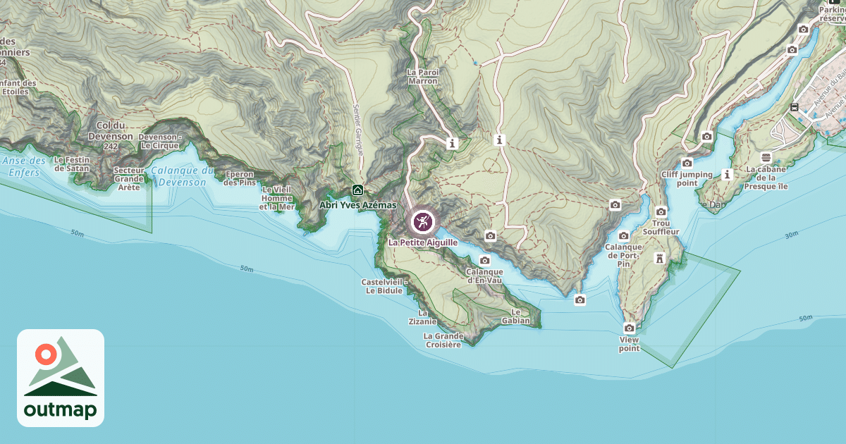 Map of La Petite Aiguille