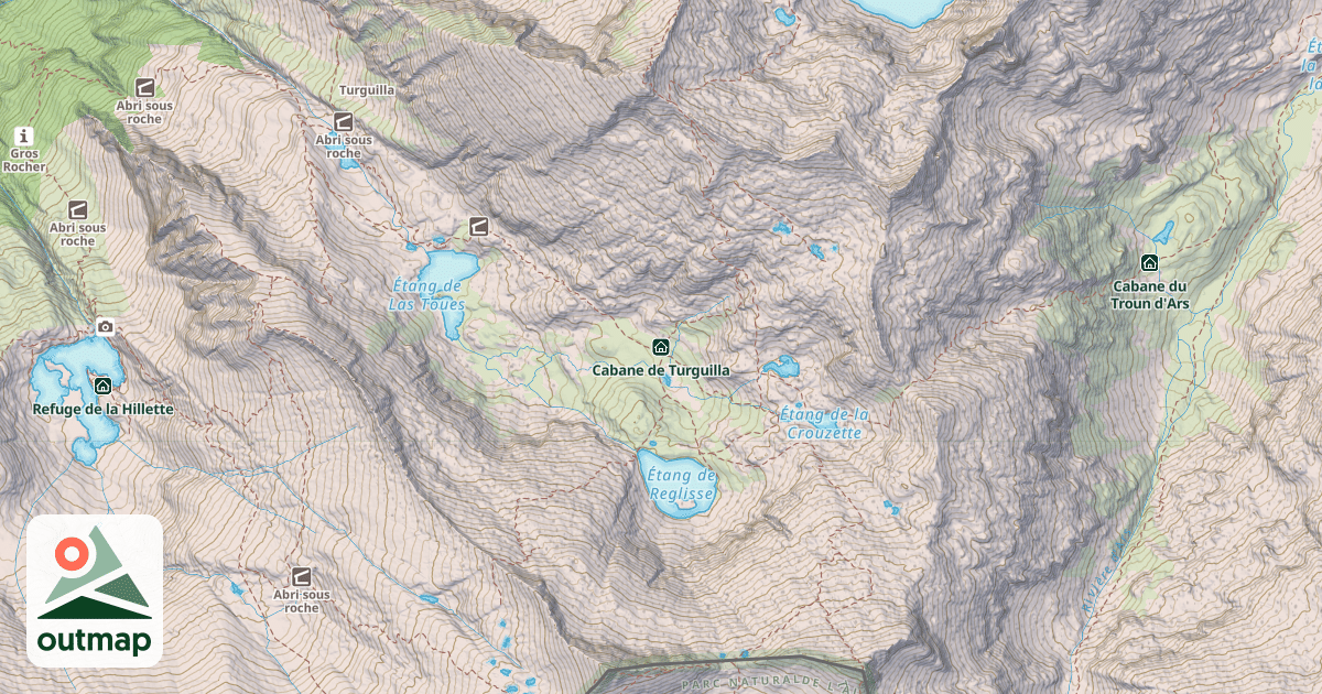 Map of Cabane de Turguilla