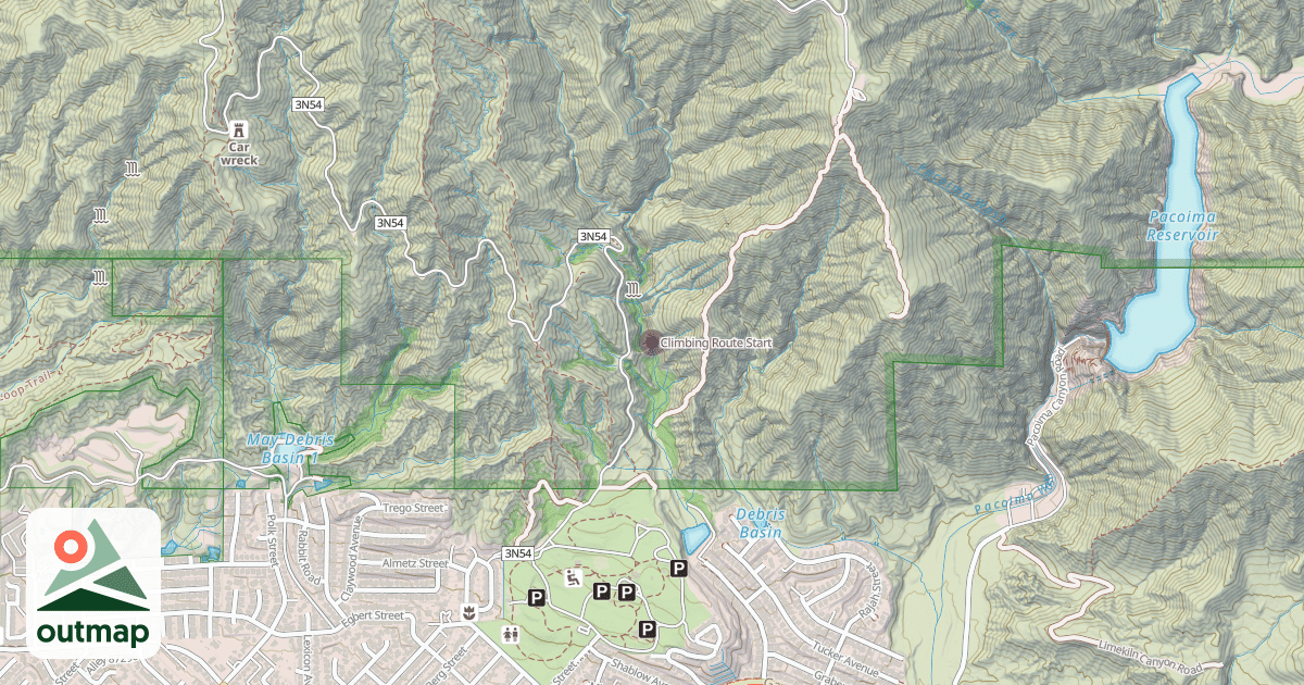 Map of Climbing Route Start