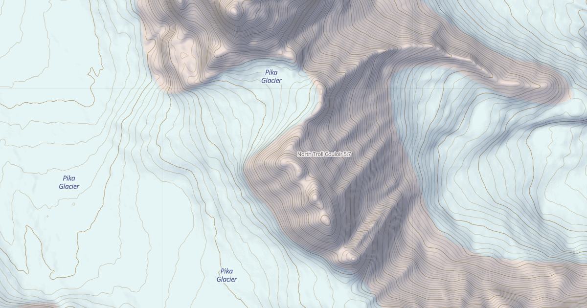 Map preview of North Troll Couloir