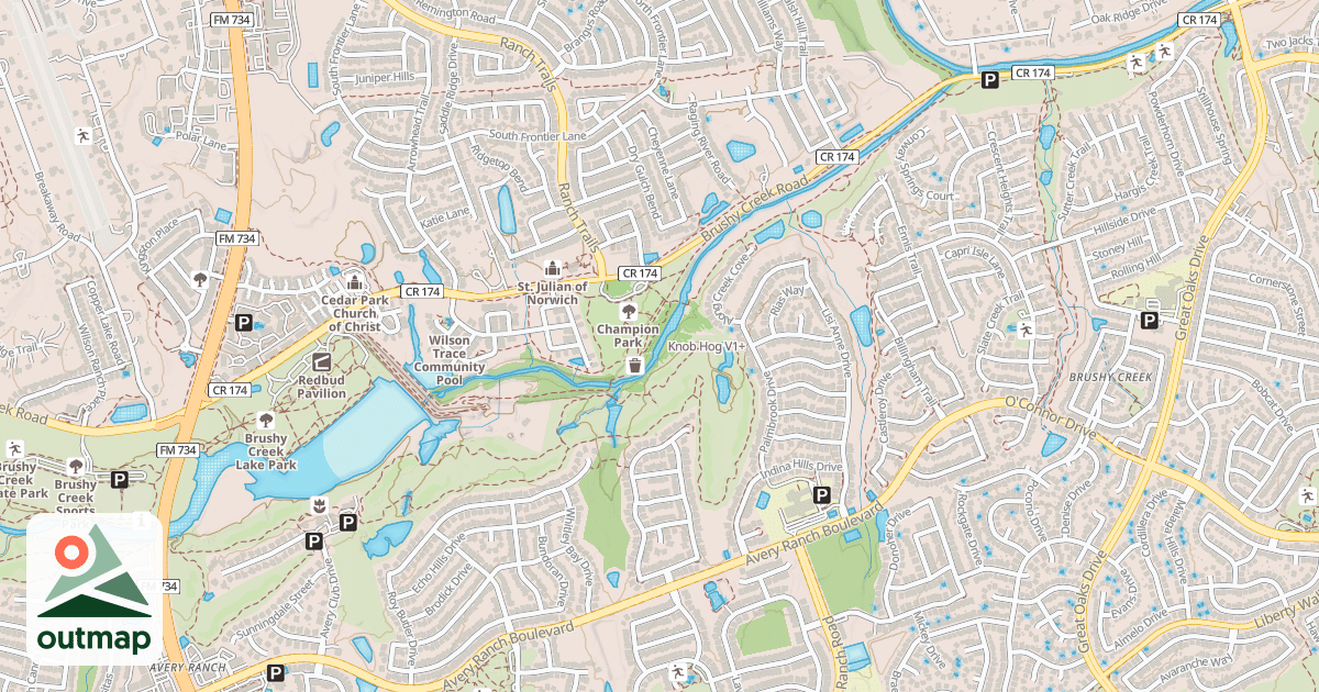 Map of Knob Hog in Williamson