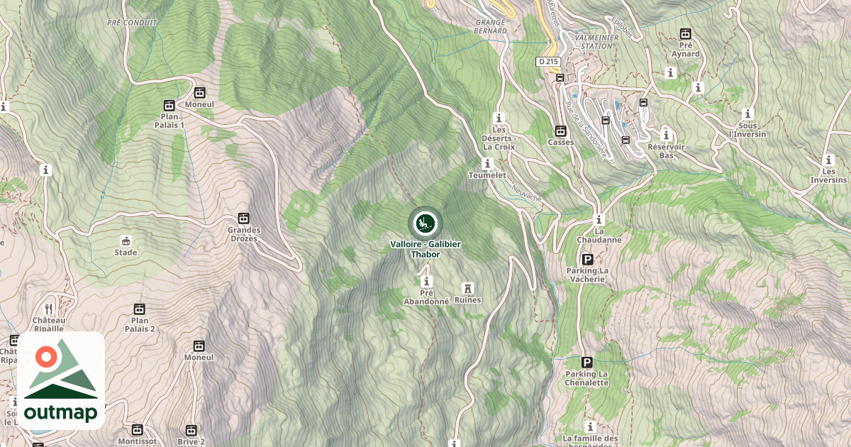 Map of Valloire - Galibier Thabor