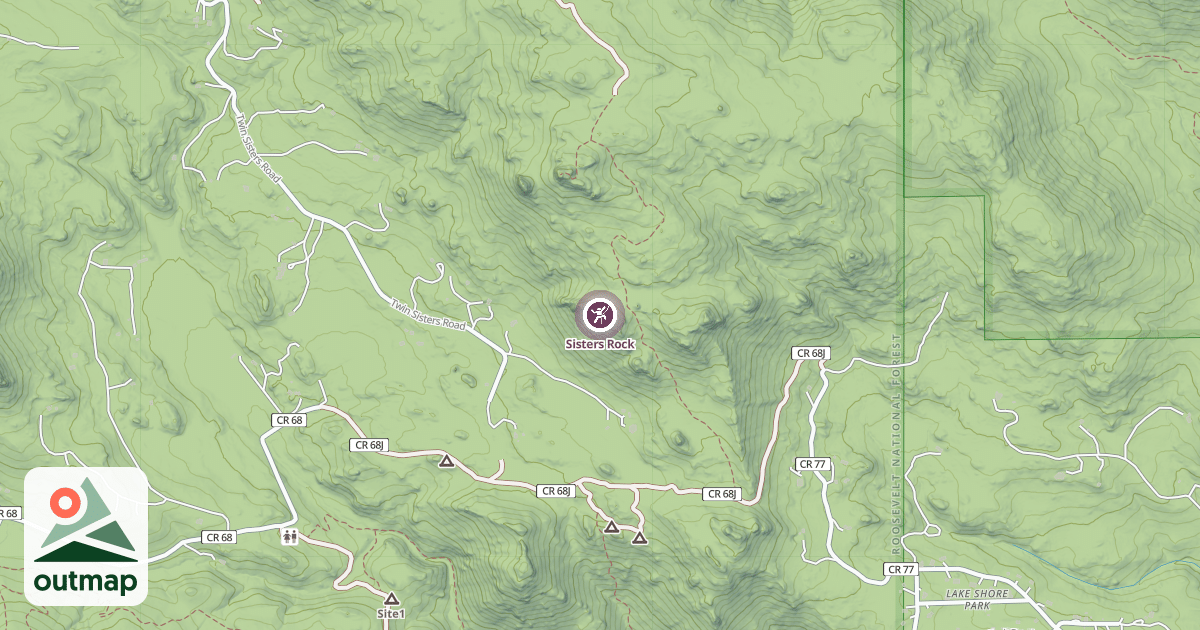 Map of Sisters Rock