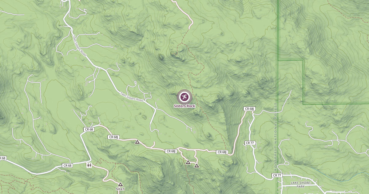 Map preview of Sisters Rock