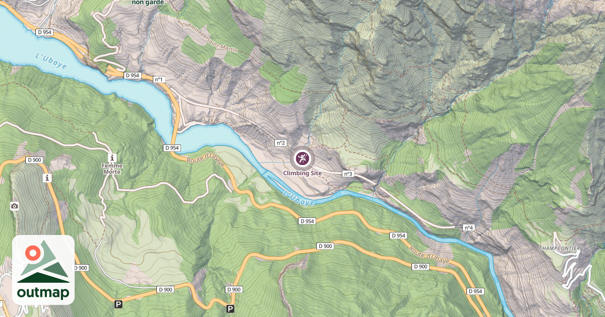 Map of Climbing Site