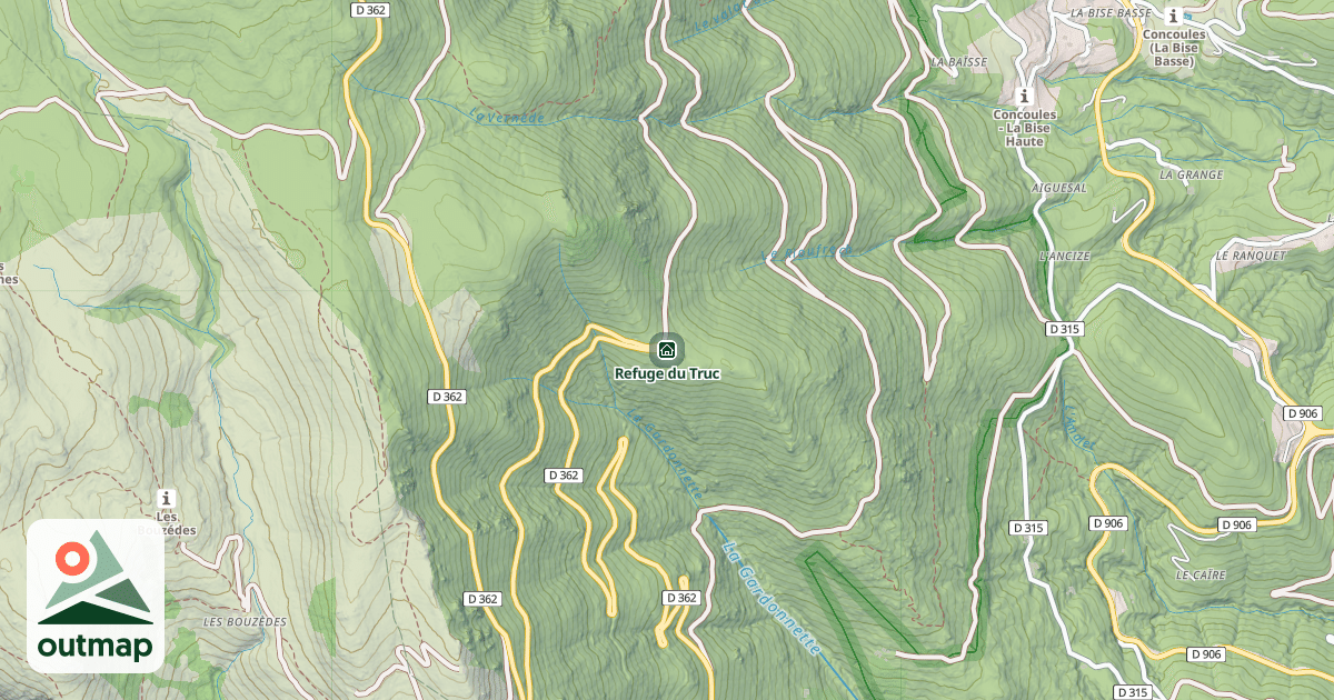 Map of Refuge du Truc