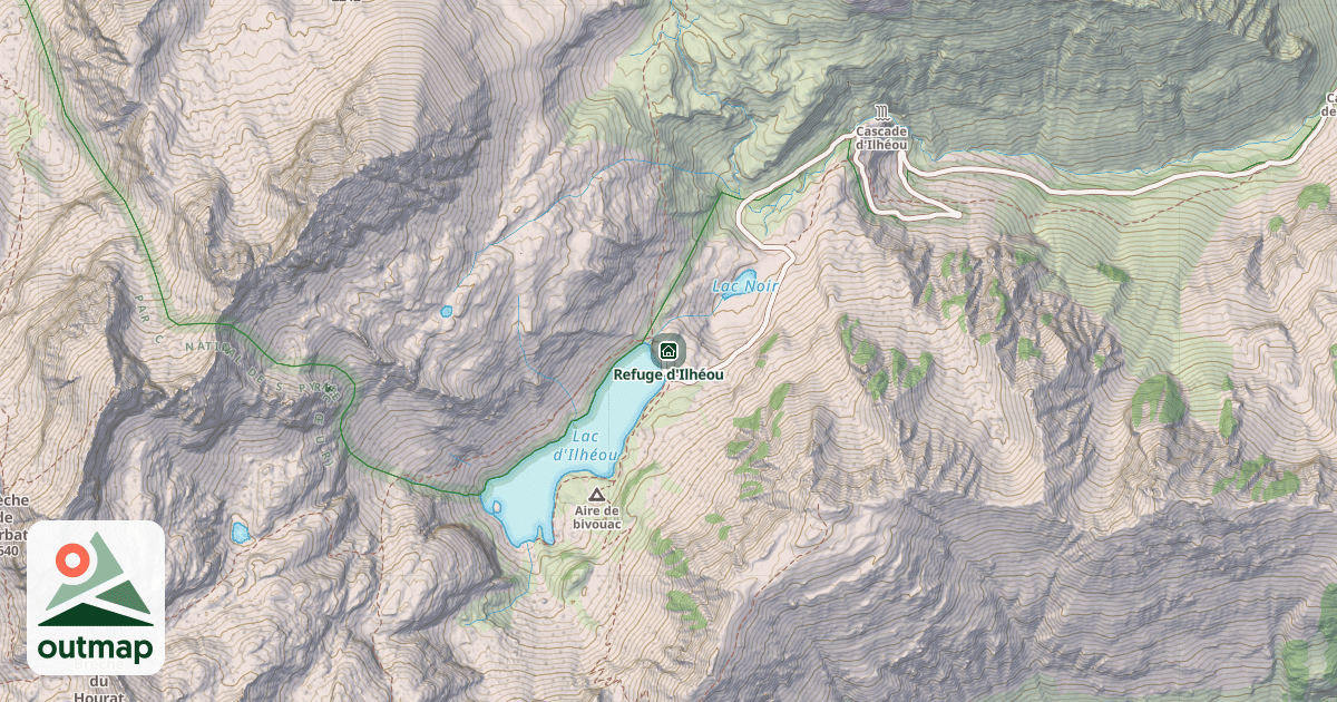 Map of Refuge d'Ilhéou