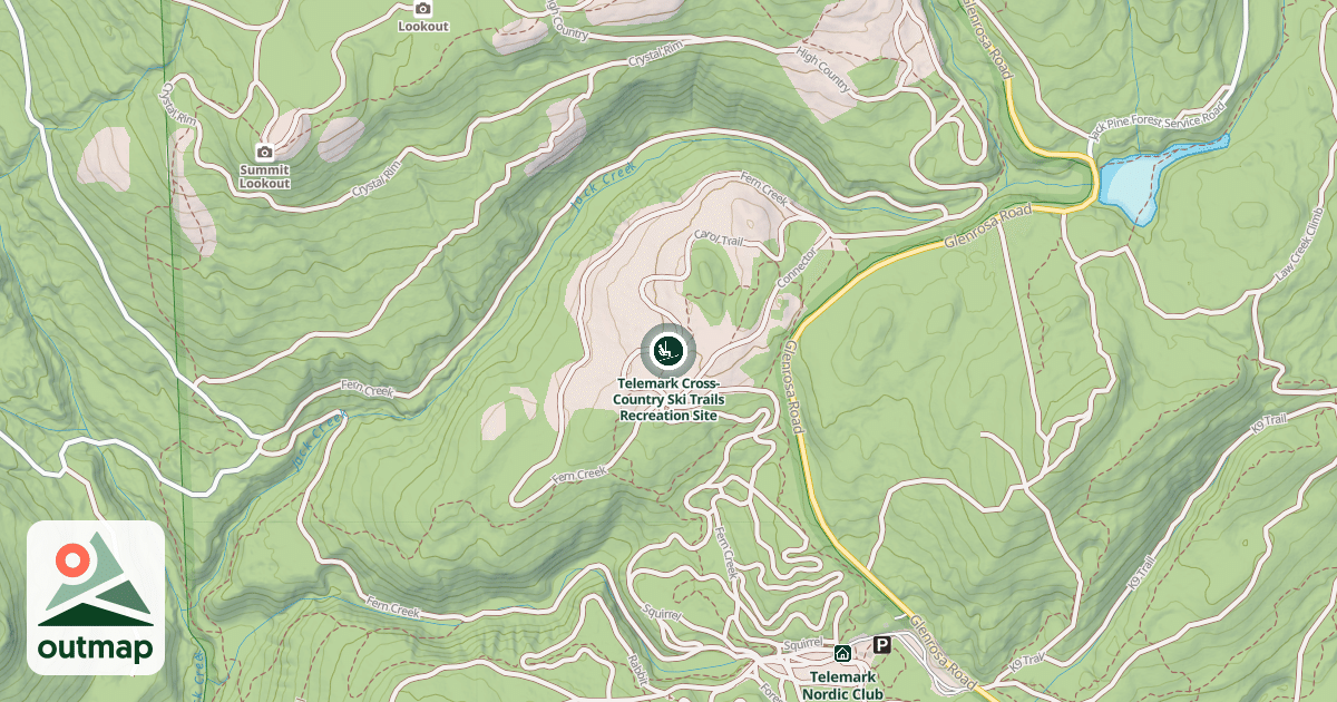 Map of Telemark Cross-Country Ski Trails Recreation Site