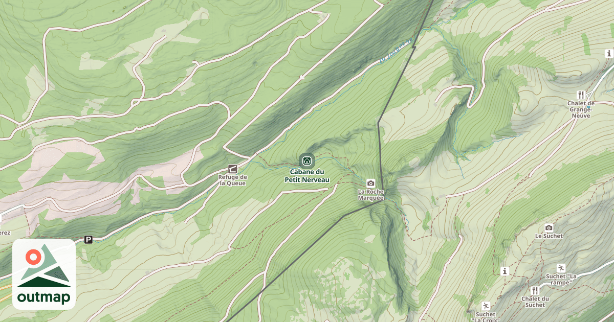 Map of Cabane du Petit Nerveau