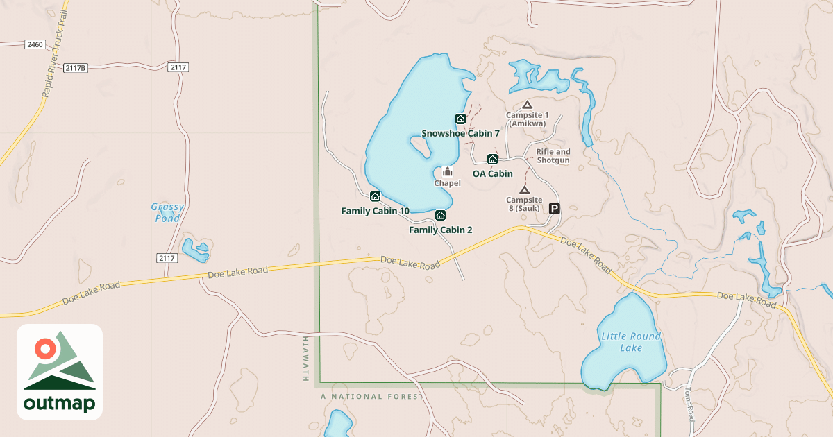 Map of Family Cabin 4