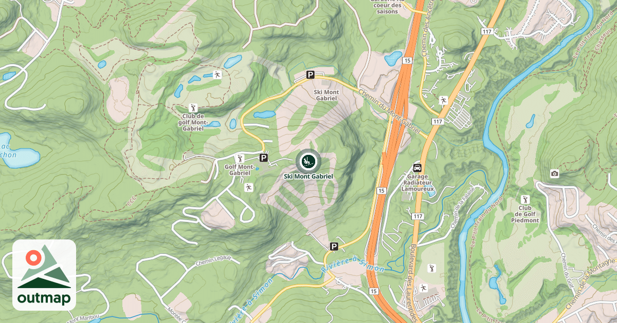Map of Ski Mont Gabriel