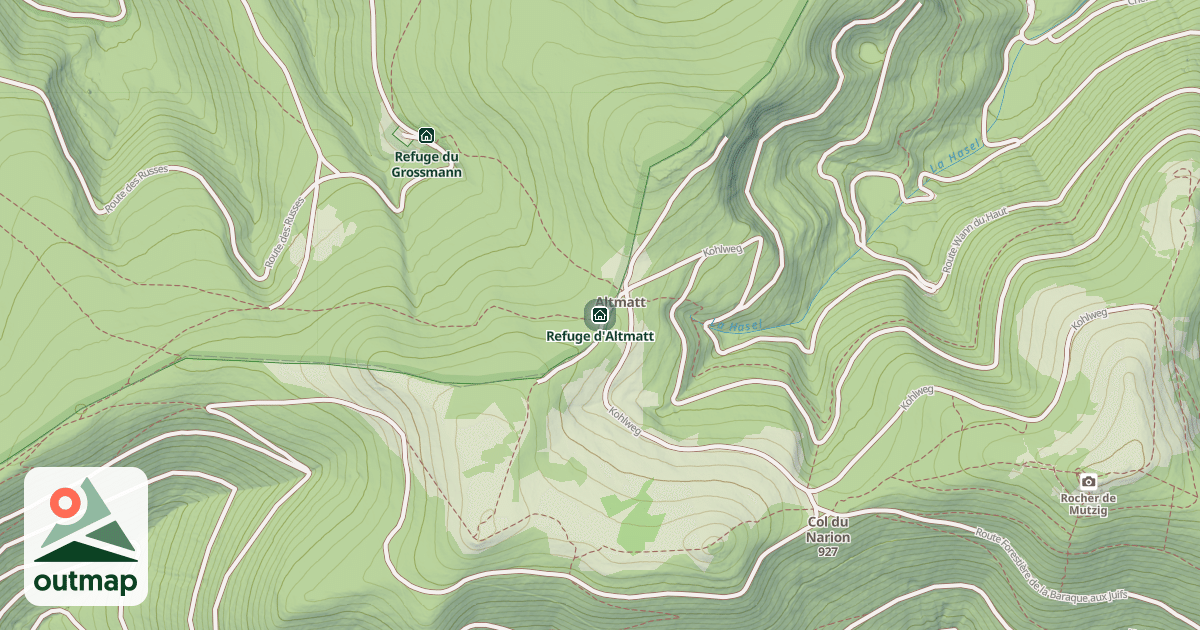 Map of Refuge d'Altmatt