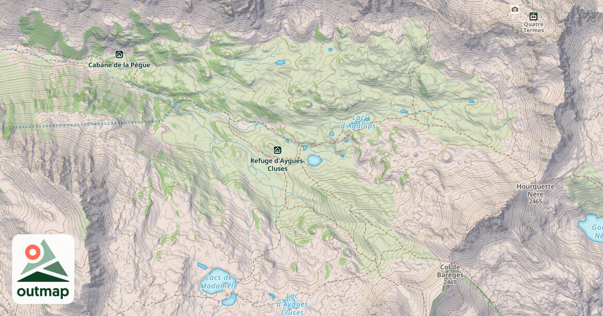 Map of Cabane d´Aygues Cluses