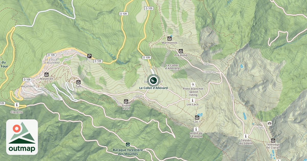 Map of Le Collet d'Allevard