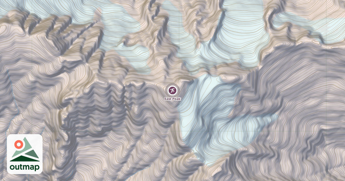 Map of East Peak