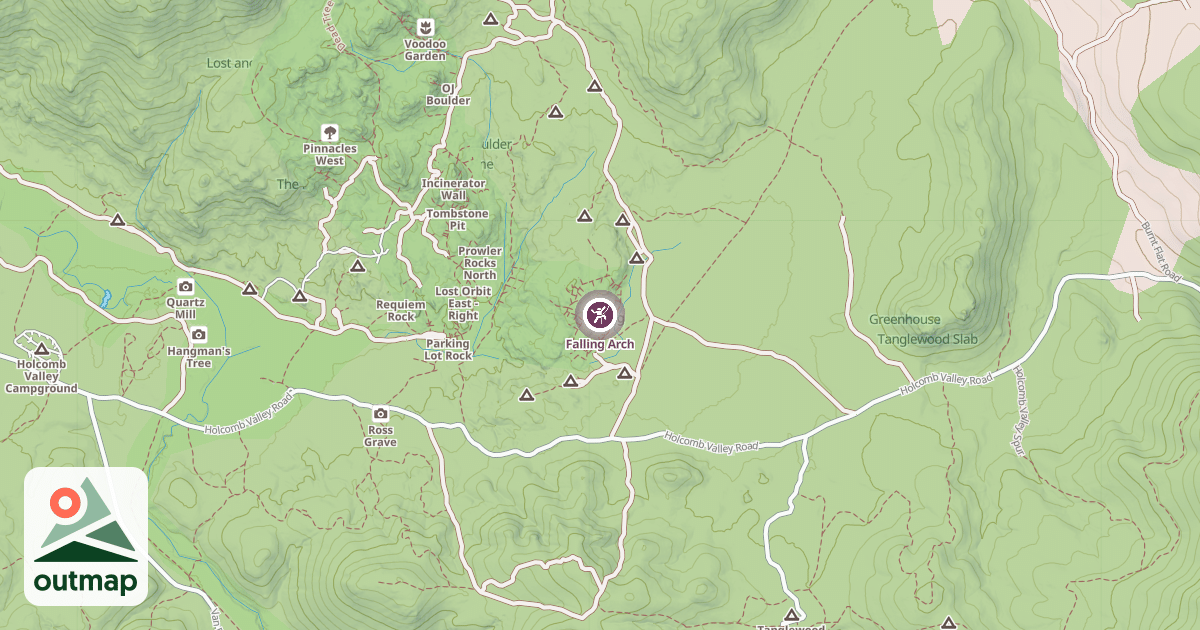 Map of Falling Arch