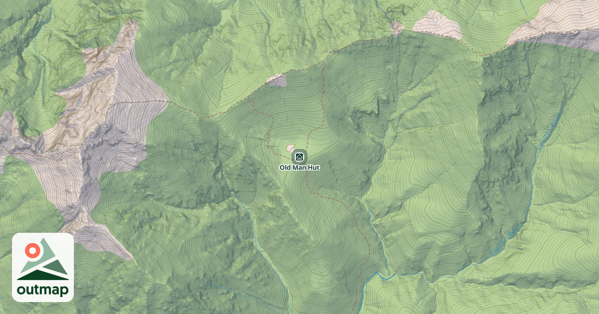 Map of Old Man Hut