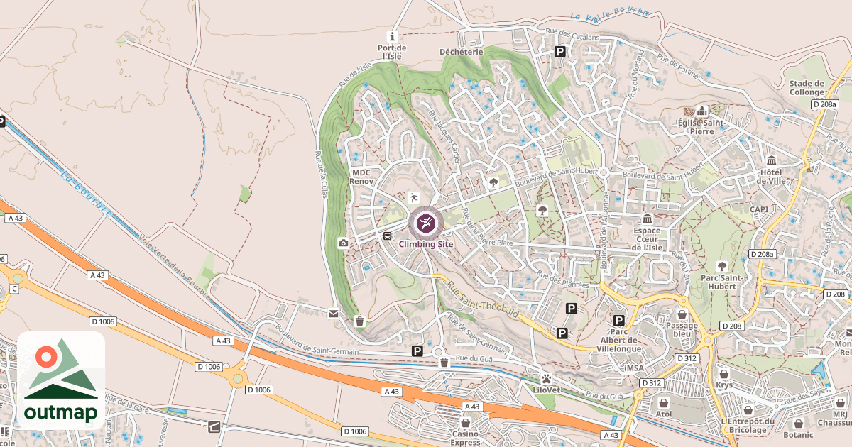 Map of Climbing Site