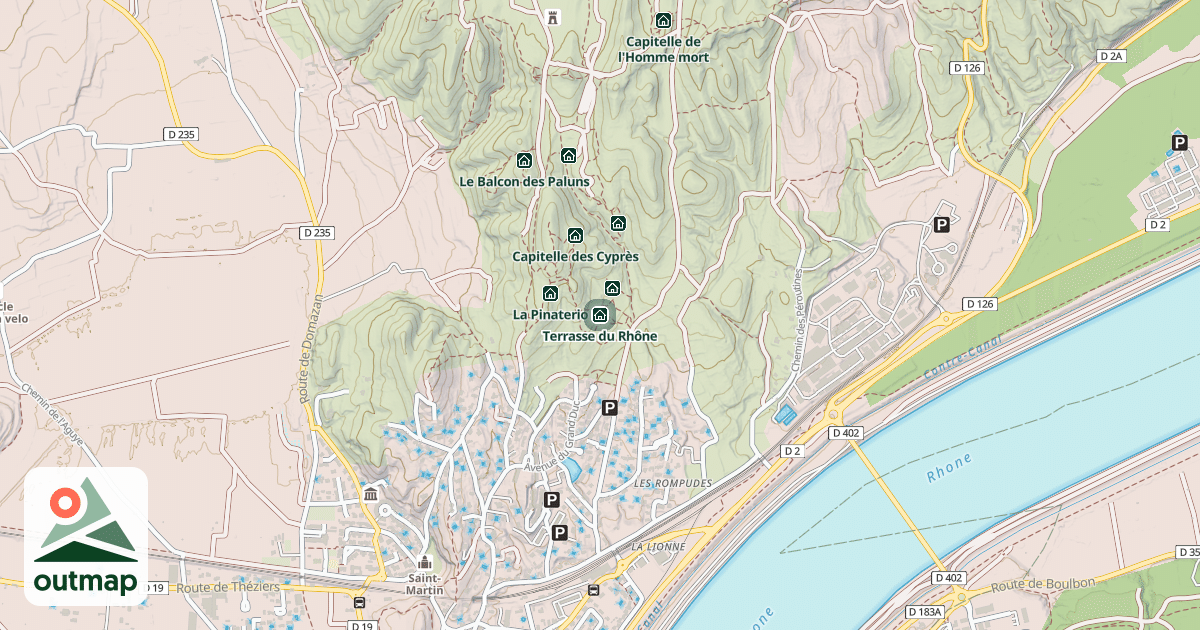 Map of Terrasse du Rhône