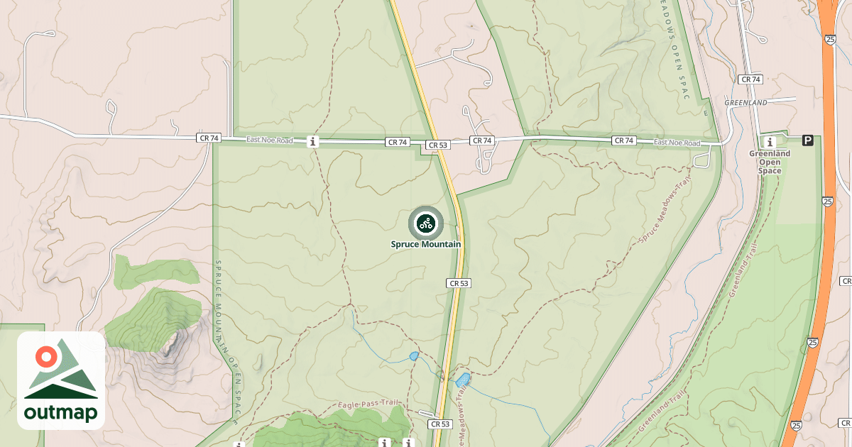 Map of Spruce Mountain