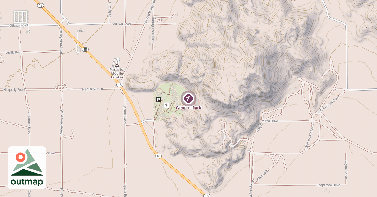 Map of Carousel Rock