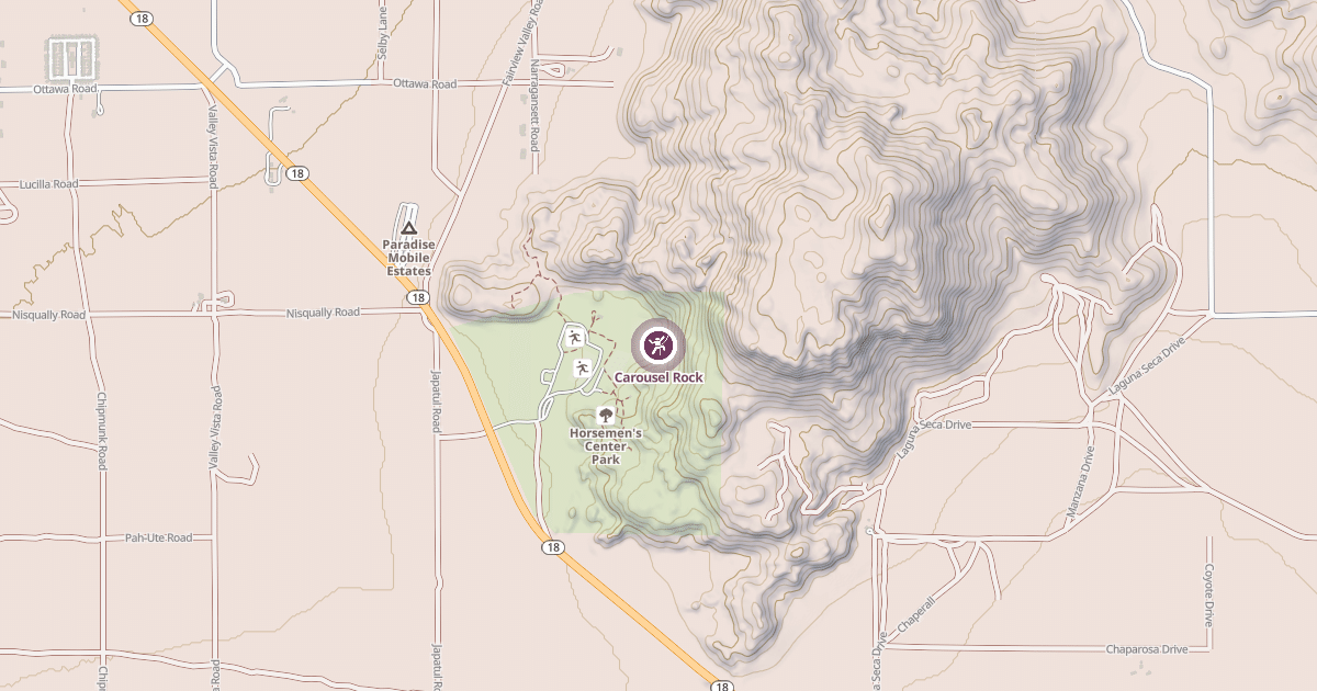 Map preview of Carousel Rock