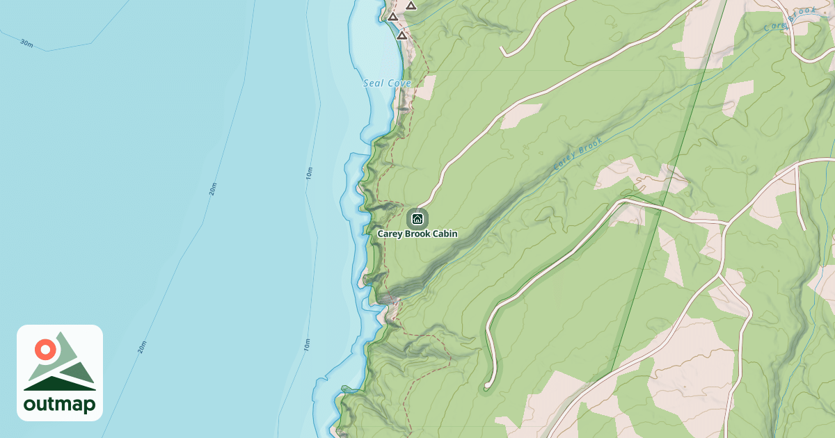 Map of Carey Brook Cabin