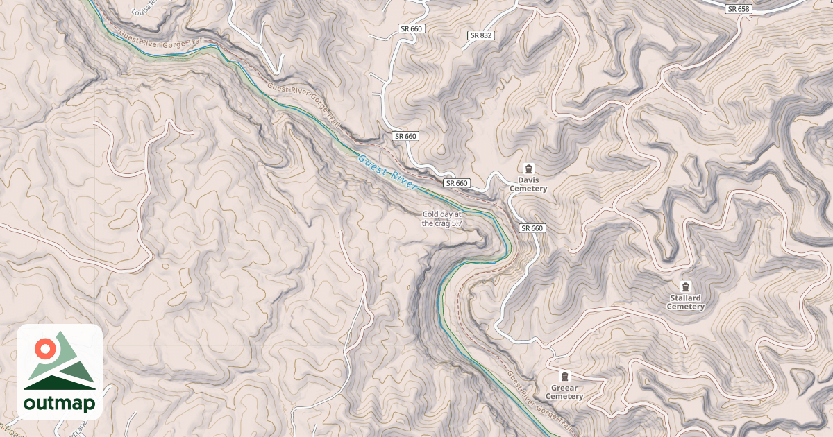 Map of Cold day at the crag
