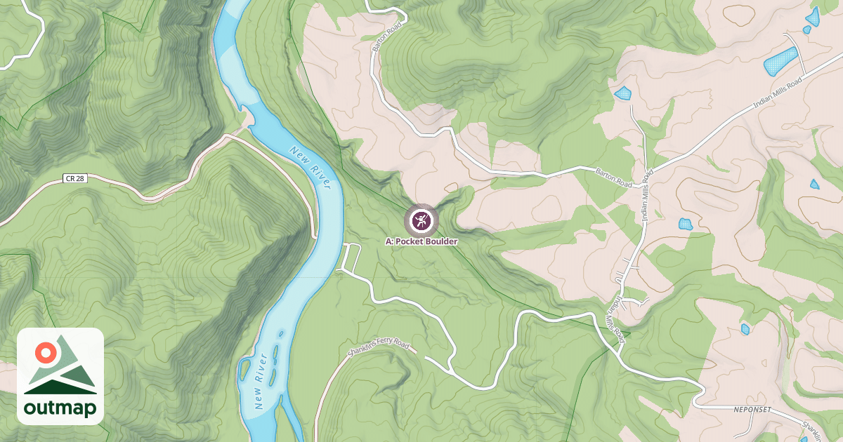 Map of A: Pocket Boulder