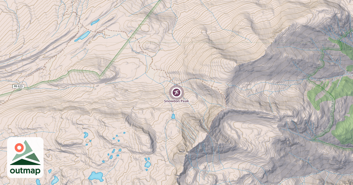 Map of Snowdon Peak