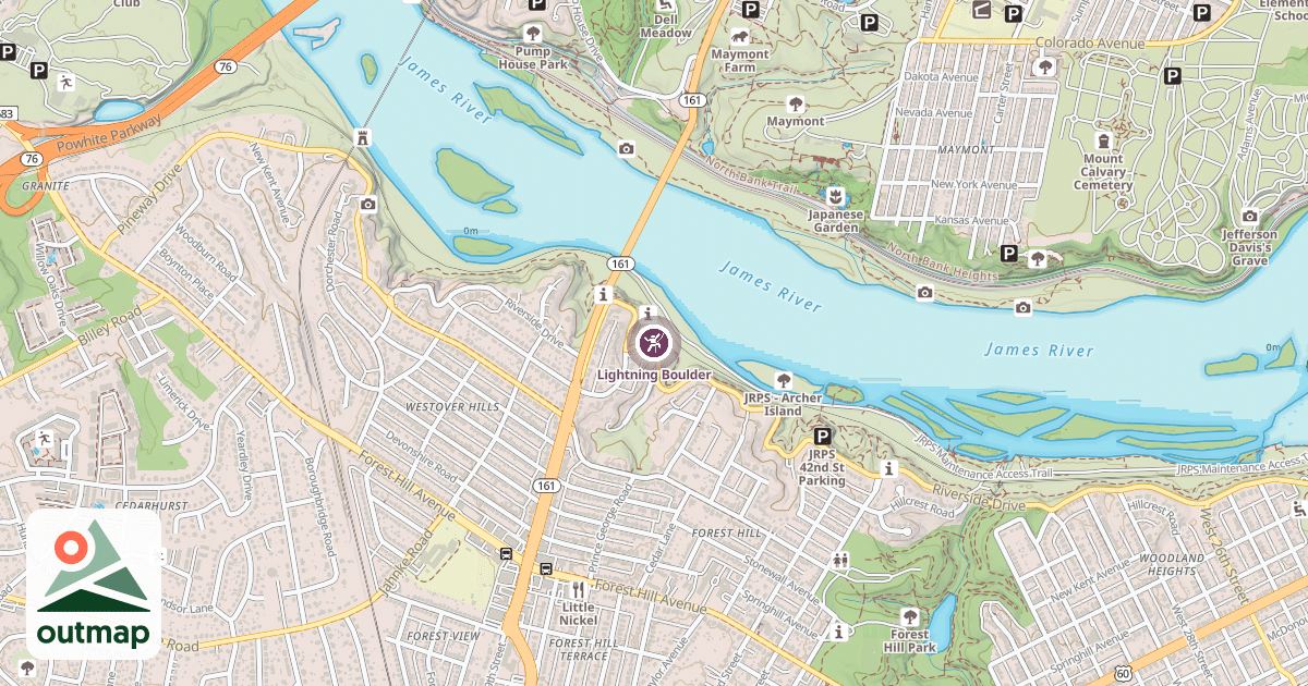 Map of Lightning Boulder