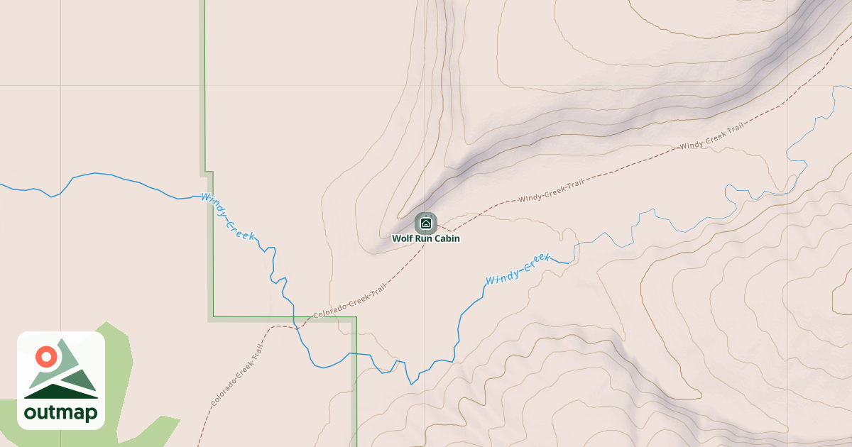 Map of Wolf Run Cabin