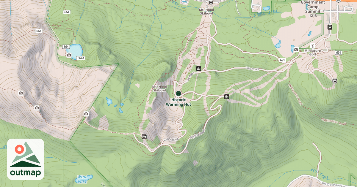 Map of Historic Warming Hut